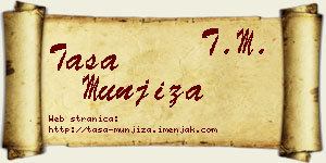 Tasa Munjiza vizit kartica